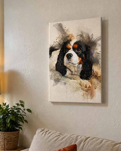Click to view full screen Watercolor Custom Pet Portrait photo review