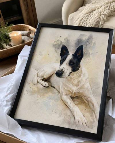 Click to view full screen Watercolor Custom Pet Portrait photo review